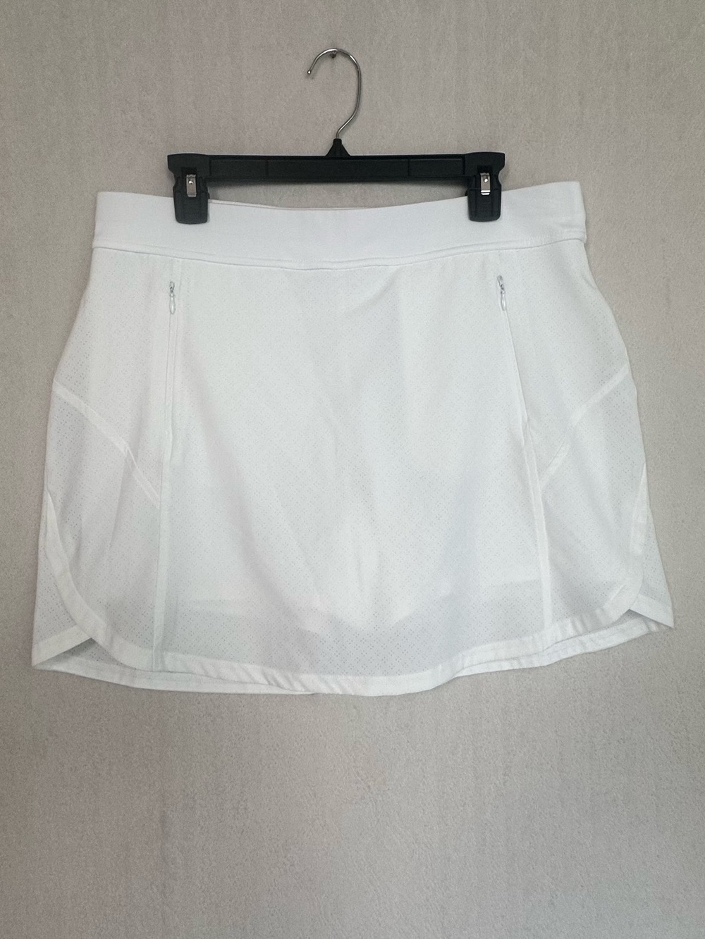 Callaway White Performance Golf Tennis Skirt Built In Underwear Sz L Opti-dri